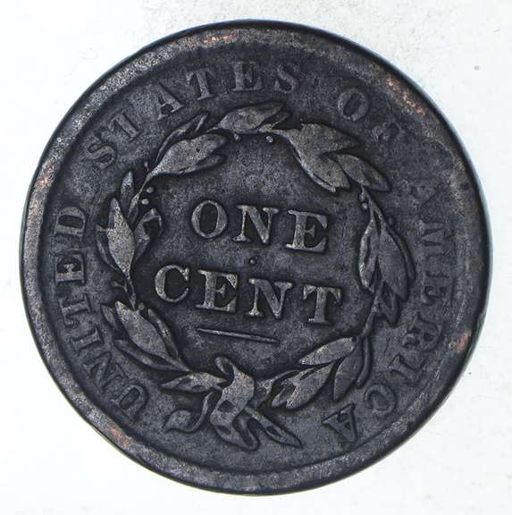 1838 Young Head Large Cent - Circulated