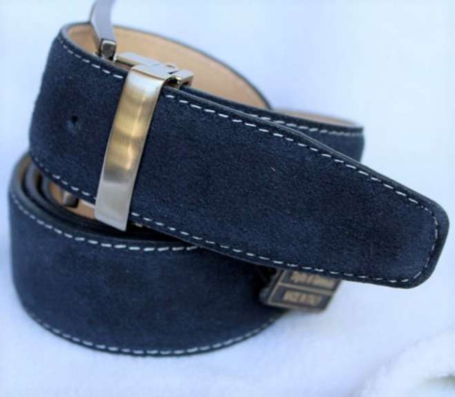 Classy Fine Quality Suede Belt, Made In Italy