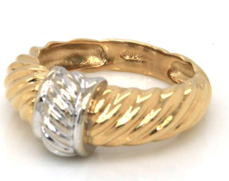 Delightful 14kt YG Cable Style Textured Ring