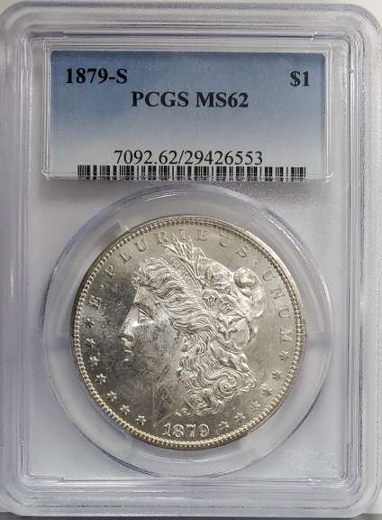 Certified Morgan Silver Dollar 1879-S