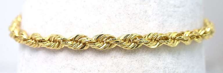 Men's 14KT Rope Style Bracelet