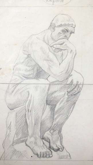 VERY COLLECTIBLE PENCIL DRAWINGS ON PAPER BY KORNNEEV