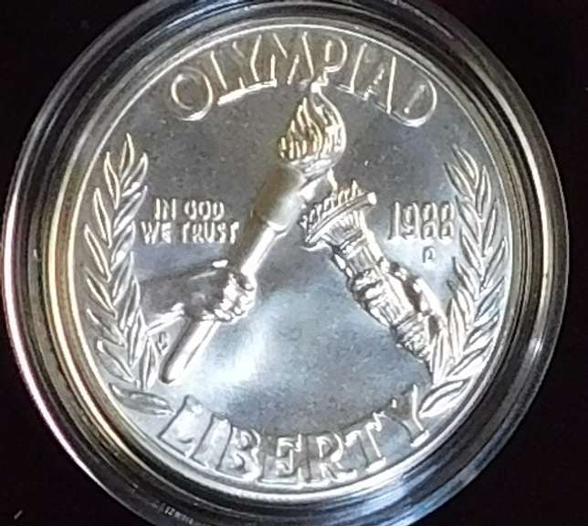 1988 Unc Olympic Silver Dollar
