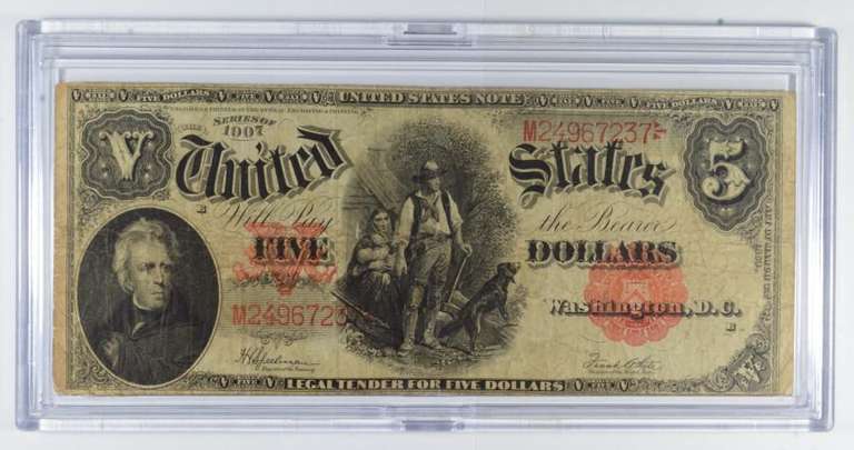 1907 $5 United States Note - Large Note
