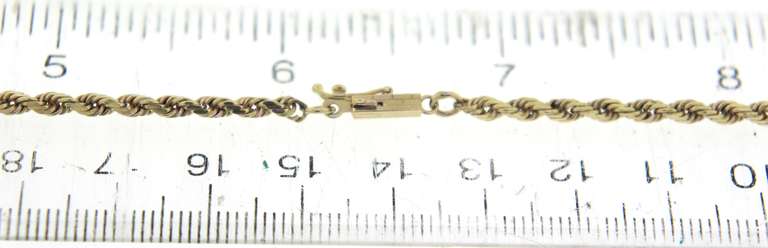 Popular Yellow Gold Rope Chain Necklace