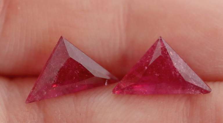 Modern cut! 3.98ct true Rubellite Tourmaline set
