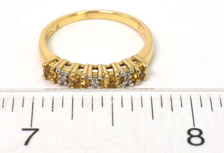 Refreshing Citrine & Diamond Accent Ring in Vermeil