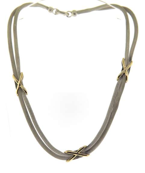 Favorite 2 Row X Mesh Necklace