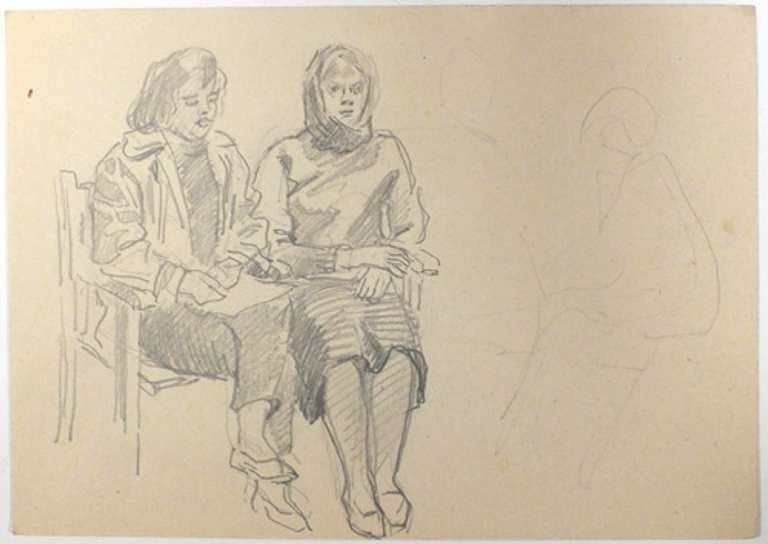 VERY COLLECTIBLE PENCIL DRAWINGS ON PAPER BY KORNNEEV