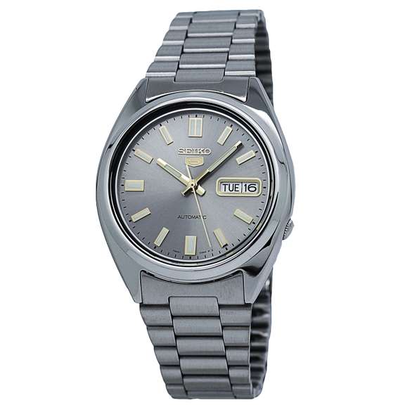 Seiko Automatic Grey Dial Stainless Steel Men's Watch