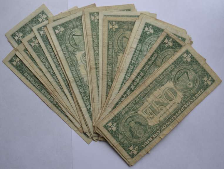 38 Mostly 1957 Series $1 Silver Certificates