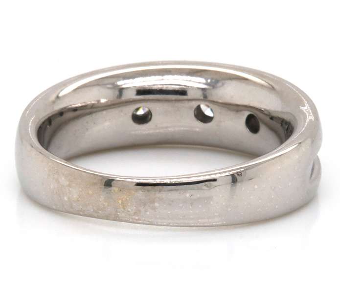 Contemporary 14kt WG Gents' Diamond Channel Set Ring