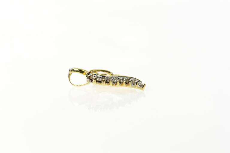 10K Yellow Gold Heart Diamond Classic Simple Heart Pendant