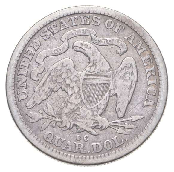1876-CC Seated Liberty Quarter