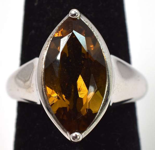 Sterling Silver Smokey Quartz Ring