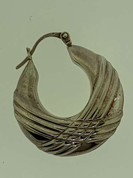 Pure .999 Silver Sculptural Hoop Earrings