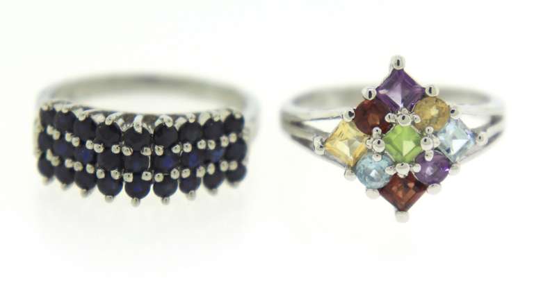Lot of 2 Gemstone rings