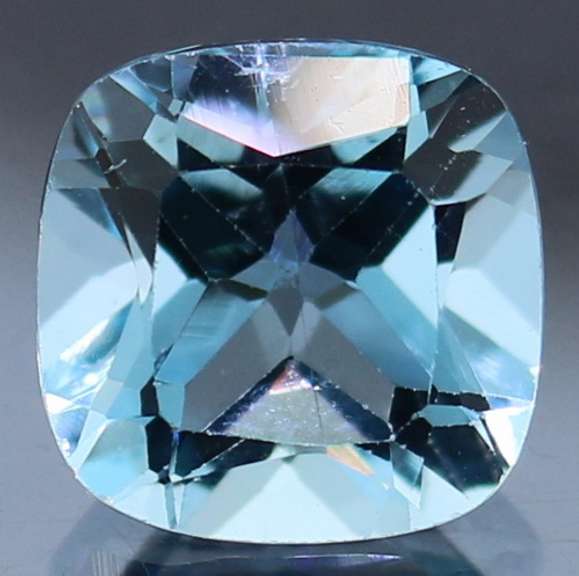 Vivid! 5.60ct cushion cut Swiss blue Topaz