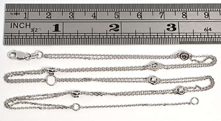 Enticing Diamond Necklace in 14K White Gold