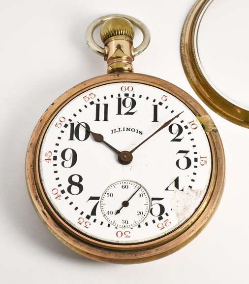 Classic Illinois Watch Co. Gold Filled Pocket Watch