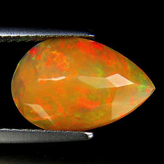 2.29ct full floral flashing semi-black Welo Opal