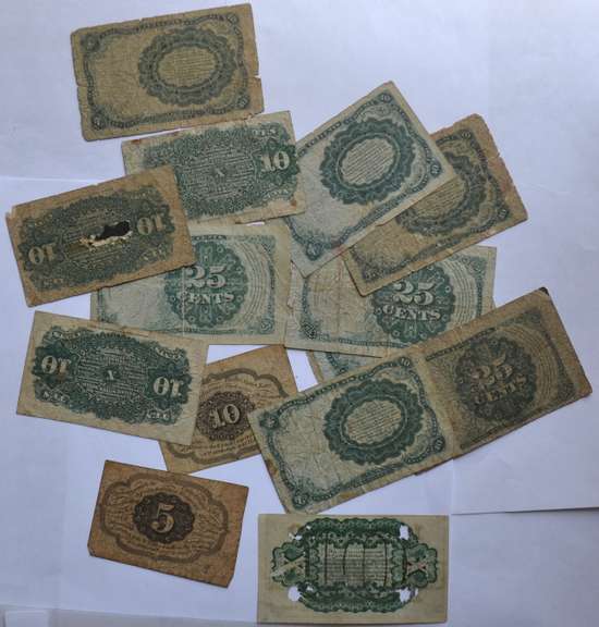 15 Note Lot Of Fractional Currency