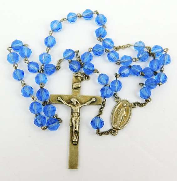 Early Sterling Rosary & Rosary Box