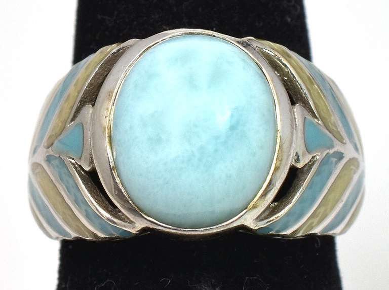 Vintage Sterling Silver Cabochon Ring