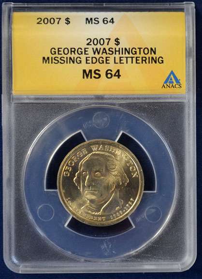 2007 George Washington Missing Edge Lettering BU Coin