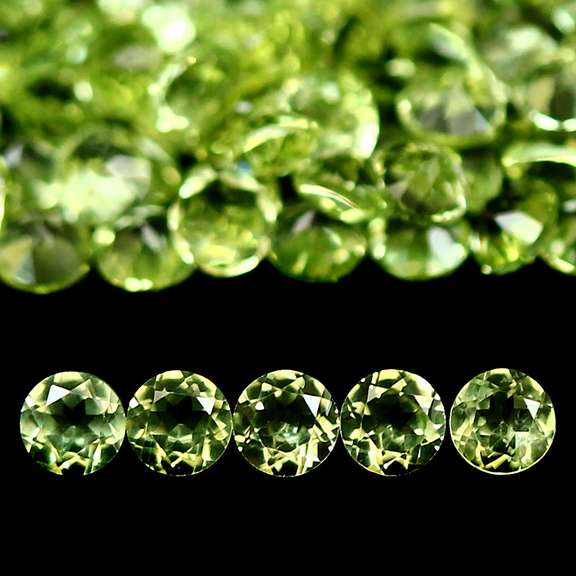 Brilliant 5.05ct set of matched diamond cut Peridot