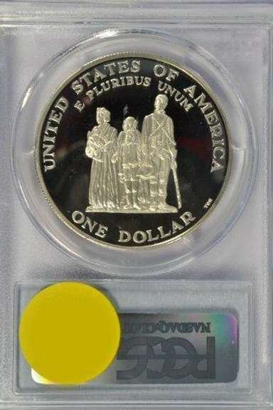1998-S Crispus Attucks PR Comm Silver $1 PCGS PR69DCAM