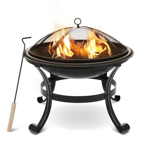 22 Inch Steel Fire Pit BBQ Grill