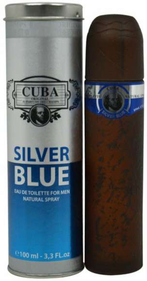 Cuba Silver Blue By Cuba cologne  EDT  3.4 oz New in Box