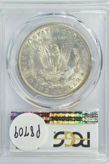 Scarce BU 1897-S Morgan Silver Dollar. PCGS MS61