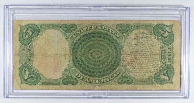 1907 $5 United States Note - Large Note