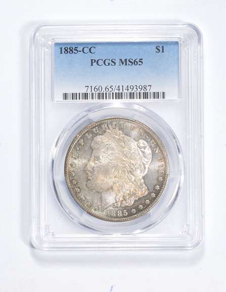 MS65 1885-CC Morgan Silver Dollar - Graded PCGS