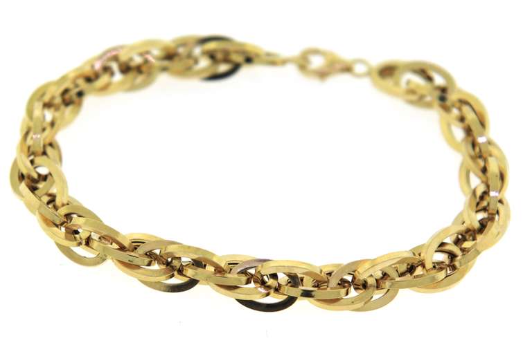 Fancy Double Oval Link Chain Bracelet