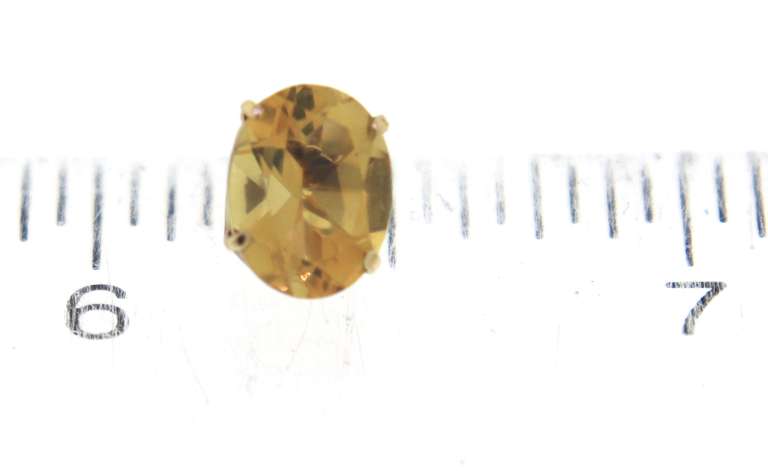 Beautiful Oval Citrine Yellow Gold Earrings