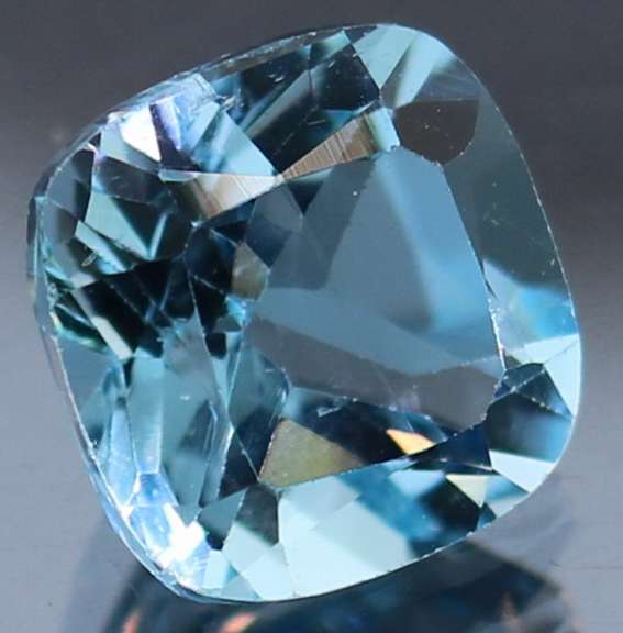 Vivid! 5.60ct cushion cut Swiss blue Topaz