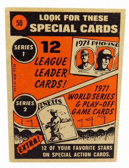 1972 Willie Mays in Action Baseball Card