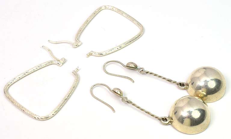 2 Pairs of Sterling Silver Earring