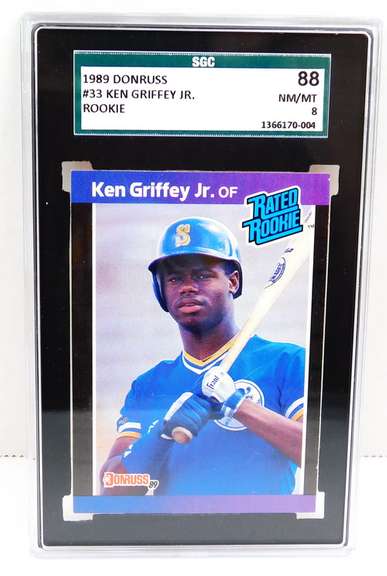 Ken Griffey, Jr 1989 Rookie Baseball Card, Graded MT8