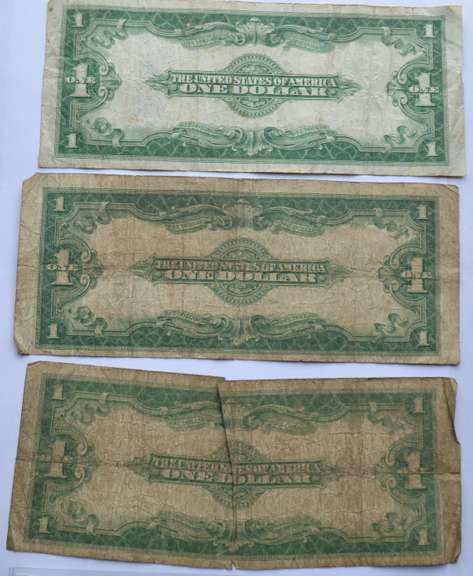 3 1923 $ 1 Silver Cert  Notes