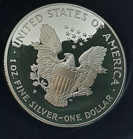 1996 Proof Silver Eagle With Box Paper