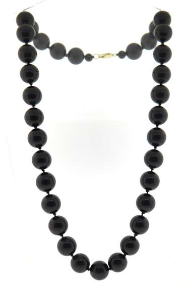 Black Onyx Bead Necklace