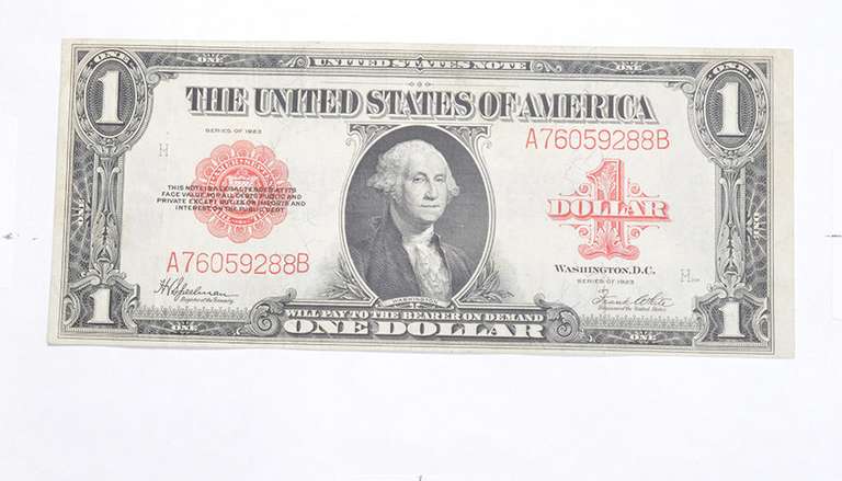 1923 $1.00 United States - Red Seal - Large Note