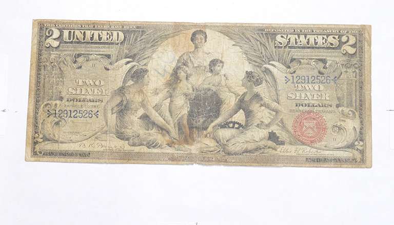 1896 $2.00 United States Silver Dollar - Large Note