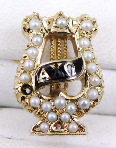 Early Seed Pearl Fraternity Pin