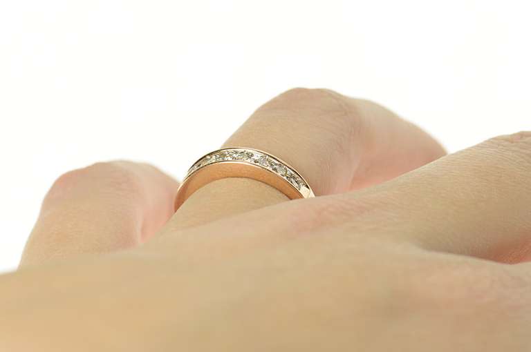 14K Yellow Gold 0.36 Ctw Diamond Classic Wedding Band Ring
