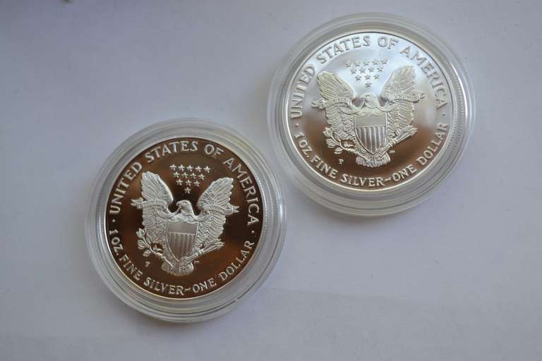 2 1998 Silver Eagles With Boxs and Papers